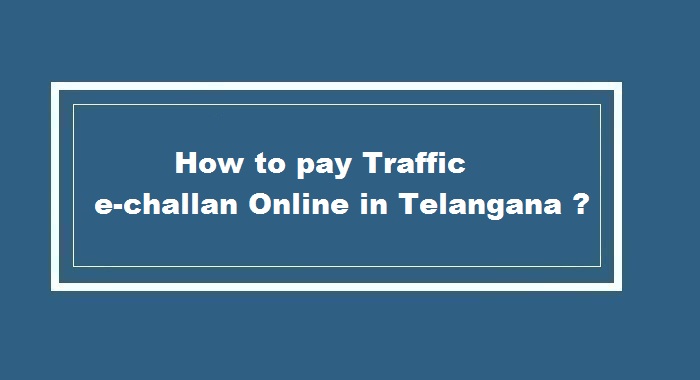 How to check Traffic e-challan status in Telangana ?