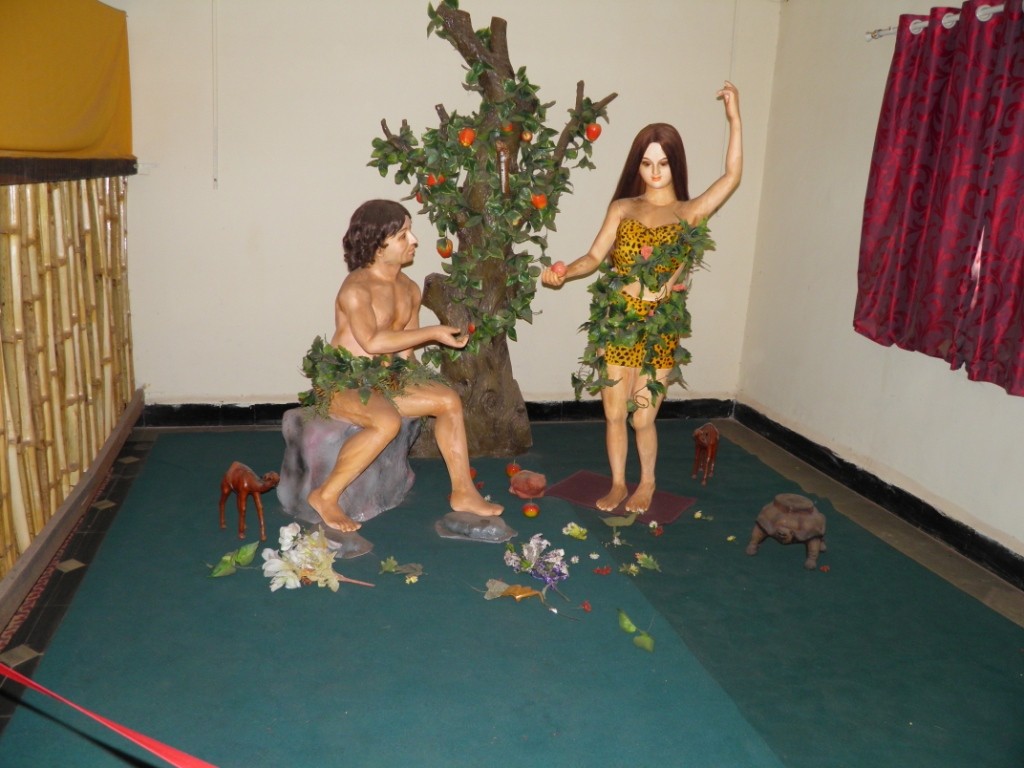 Adam Eve Wax Statue