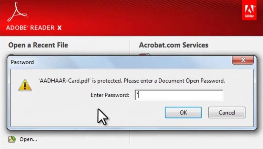 How to Open Aadhar Card PDF File