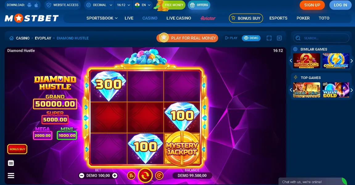 Mostbet casino games