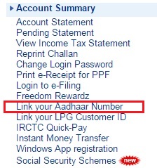 Link Aadhaar Card to SBI Bank Account