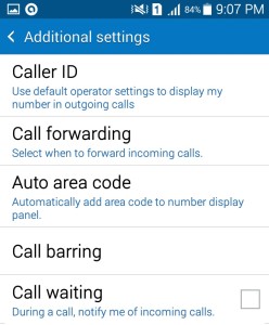 Finding Call Waiting feature