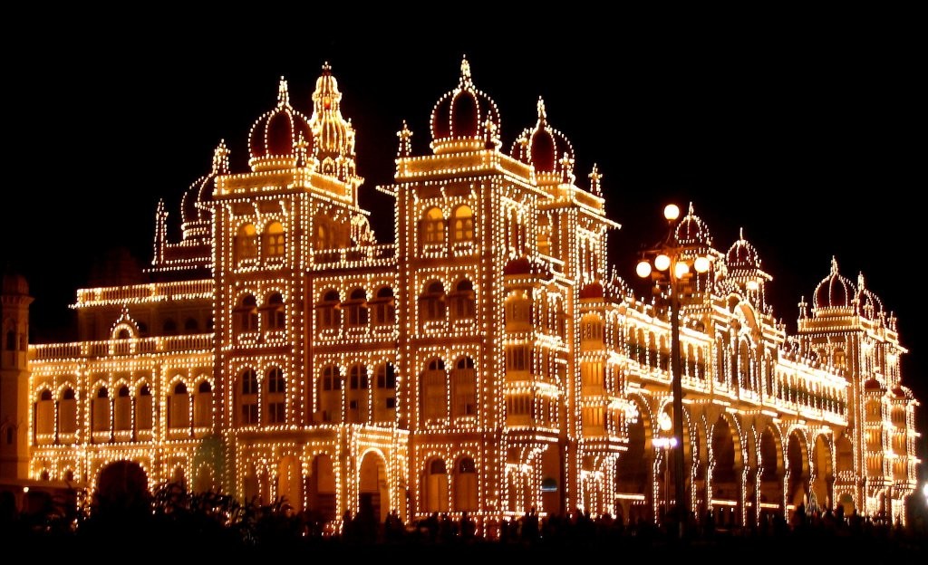 Mysore Palace in Dasara