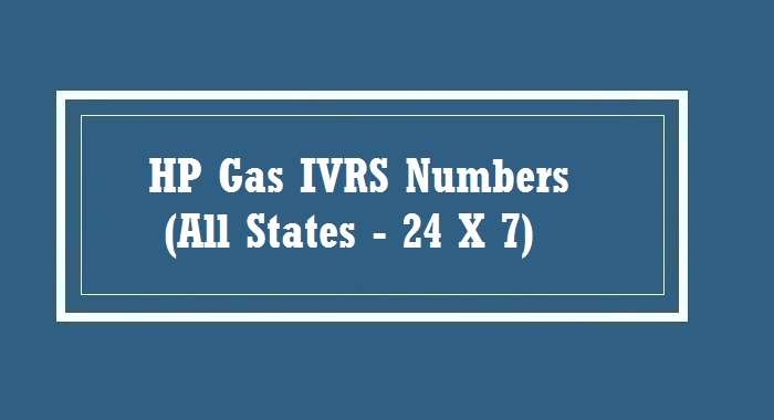 HP Gas IVRS Numbers (All States)