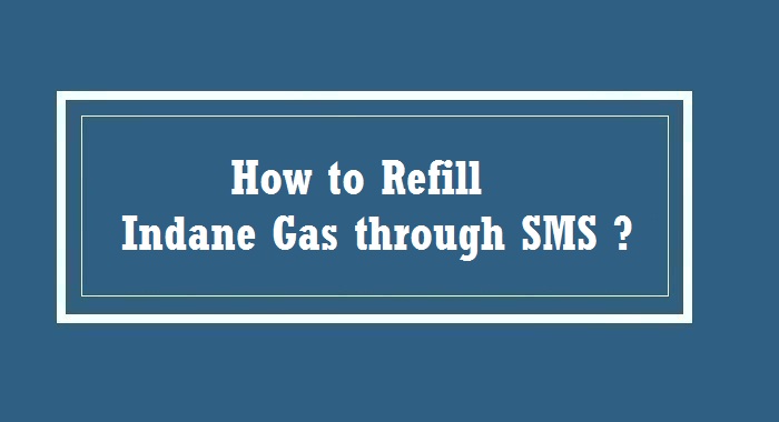 How to refill indane gas through SMS