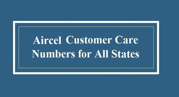 aircel customer care numbers for all states