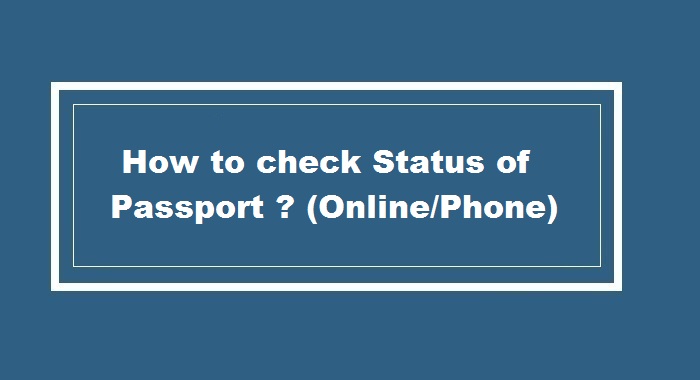 How to check passport status