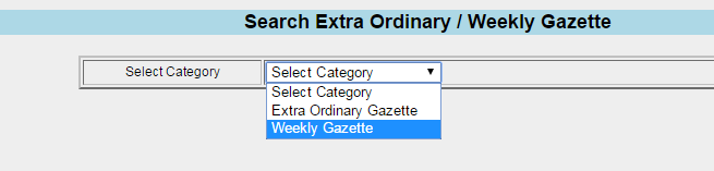 Weekly Gazette Category