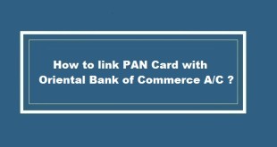 How to link PAN Card with Oriental Bank of Commerce Account