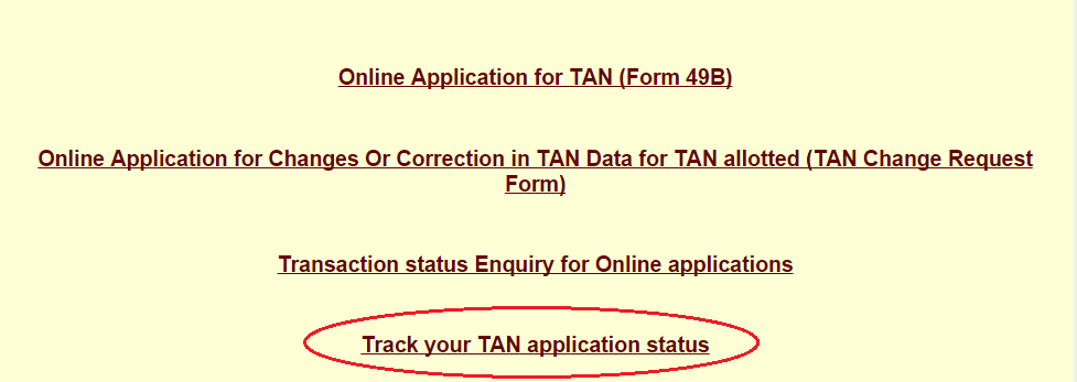 How to track TAN Application Status