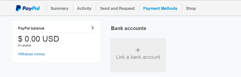 Link a Bank Account with PayPal Account