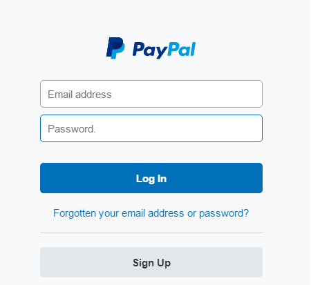 PayPal Login Email ID and Login Password