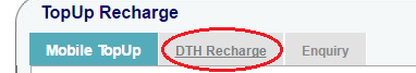 DTH Recharge Option in SBI Online