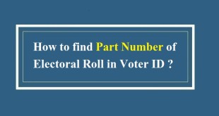 How to find Part Number of Electoral Roll in Voter ID