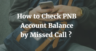 PNB Account Balance by Missed Call
