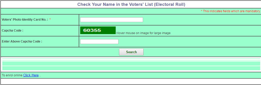 Search your Name in Electoral Roll of Delhi by EPIC No